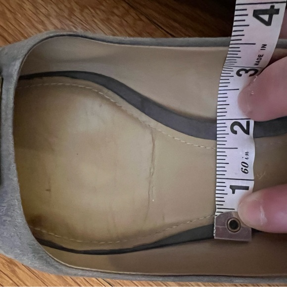 Salvatore Ferragamo Gray Flats with Gold Accent - Picture 9 of 12